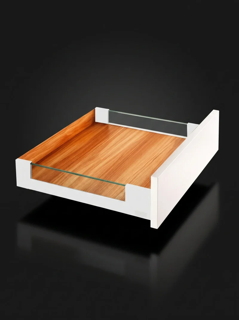 Costado de Vidrio para Cajón 8 CM